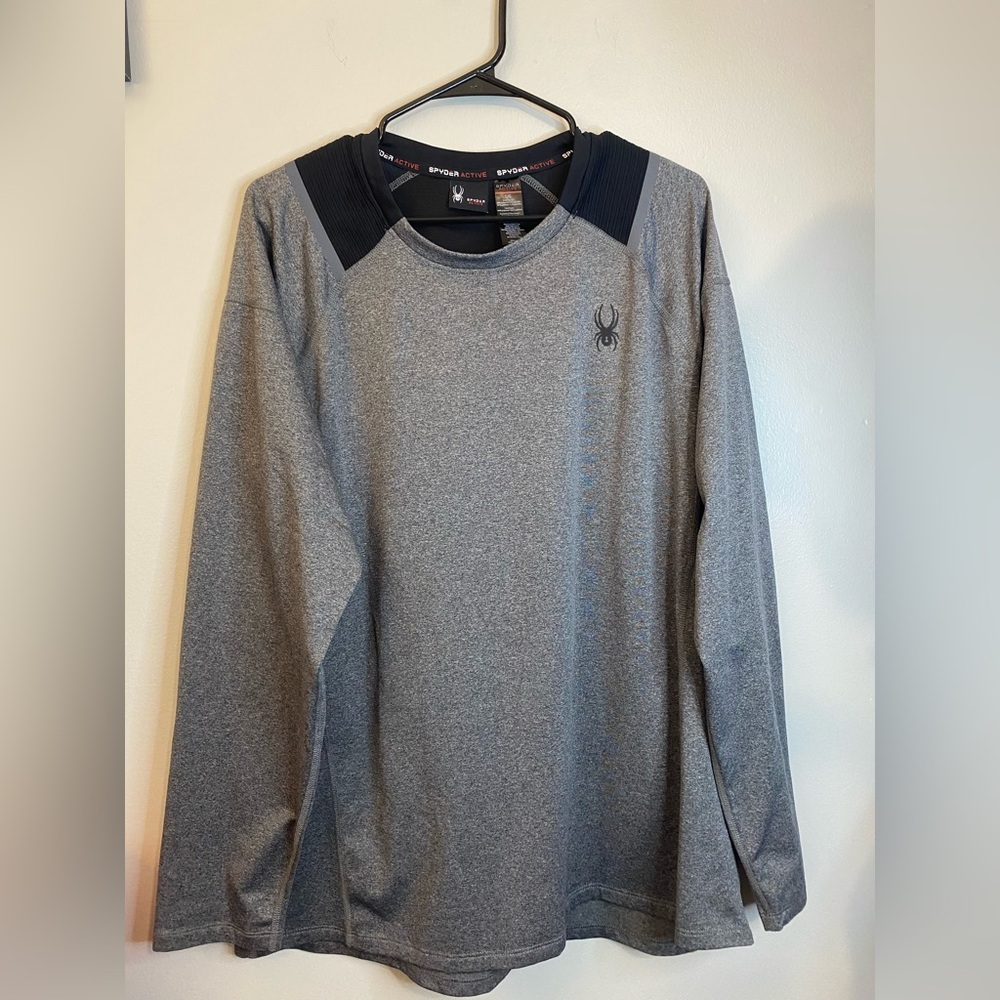 Spyder Men's Heather‎ Gray Long Sleeve Tee